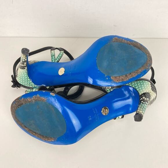 LORIBLU Jeweled Leather Sandals Heels - Made in Italy - $570. - Picture 11 of 16